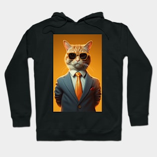 Cat Businessman Hoodie